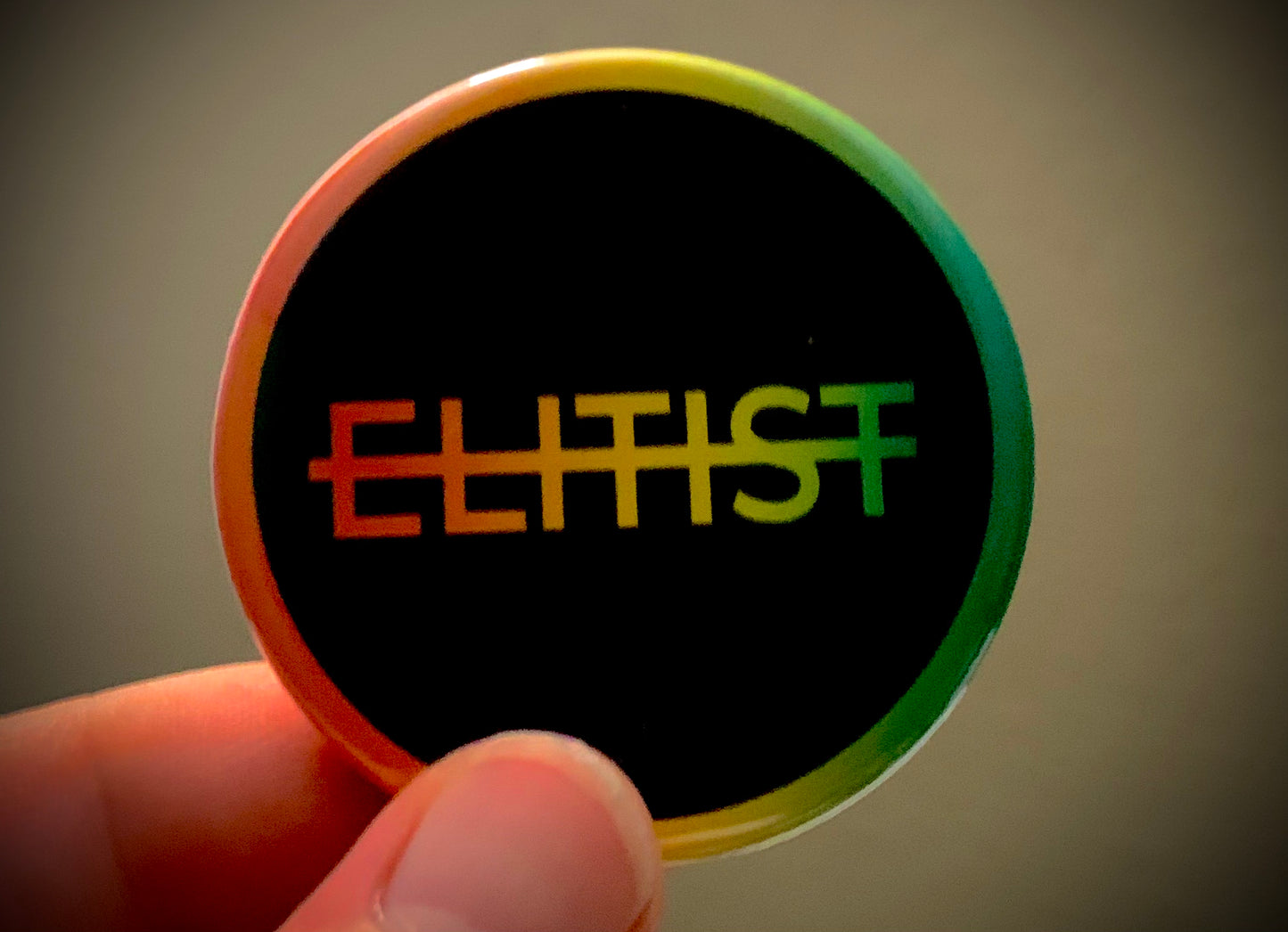 ELITIST RASTA LOGO MERCH ROUND MAGNET